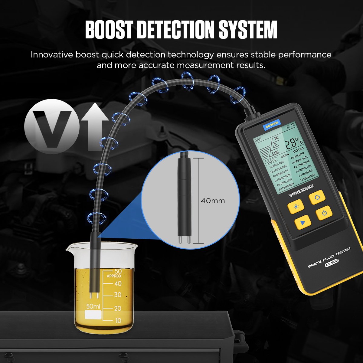  AUTOOL AS502 Car Brake Fluid Tester Car Oil Quality — foto 2