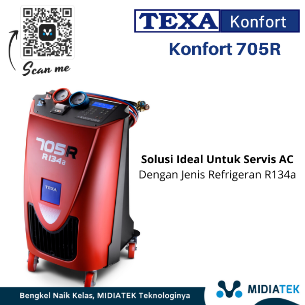 TEXA Konfort 705R Mesin Service AC Refrigeran R134a