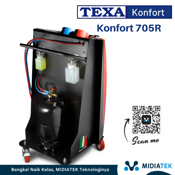 TEXA Konfort 705R Mesin Service AC Refrigeran R134a — foto 2