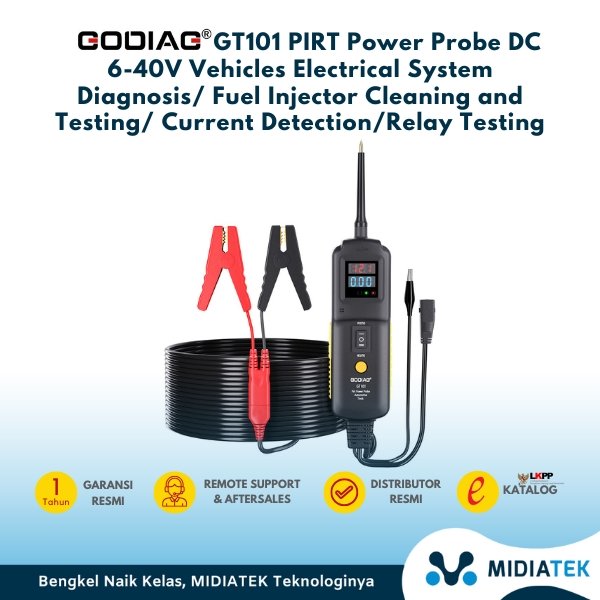 GODIAG GT101 PIRT Power Probe DC 6-40V Vehicles Electrical System Diagnosis/ Fuel Injector Cleaning and Testing/ Current Detection/Relay Testing