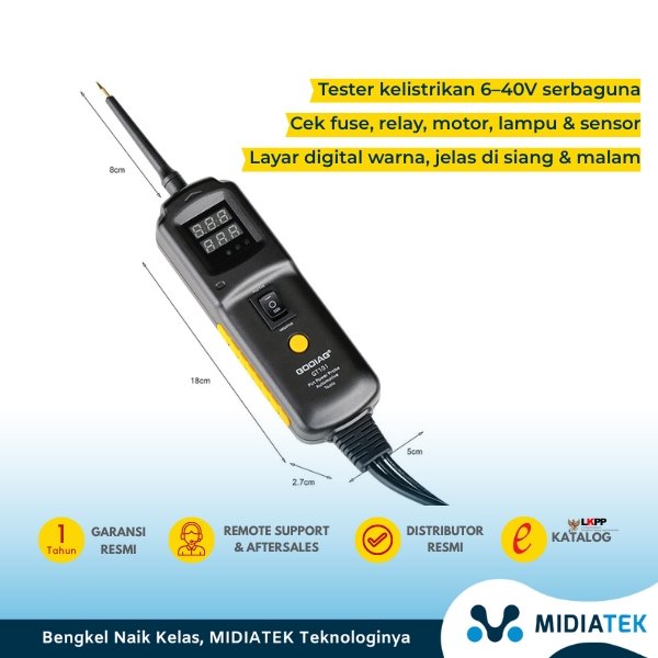 GODIAG GT101 PIRT Power Probe DC 6-40V Vehicles Electrical System Diagnosis/ Fuel Injector Cleaning and Testing/ Current Detection/Relay Testing — foto 3
