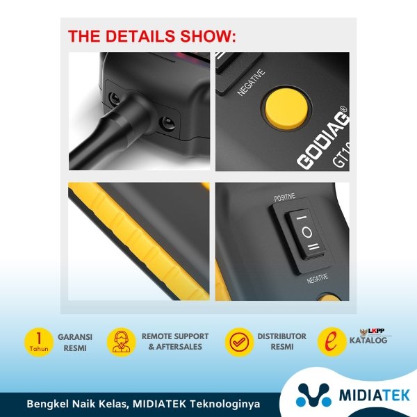 GODIAG GT101 PIRT Power Probe DC 6-40V Vehicles Electrical System Diagnosis/ Fuel Injector Cleaning and Testing/ Current Detection/Relay Testing — foto 5