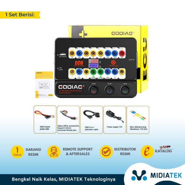 GODIAG GT100+ / GT100 Pro OBDII Breakout Box ECU Bench Connector Current Display & CANBUS Support — foto 2