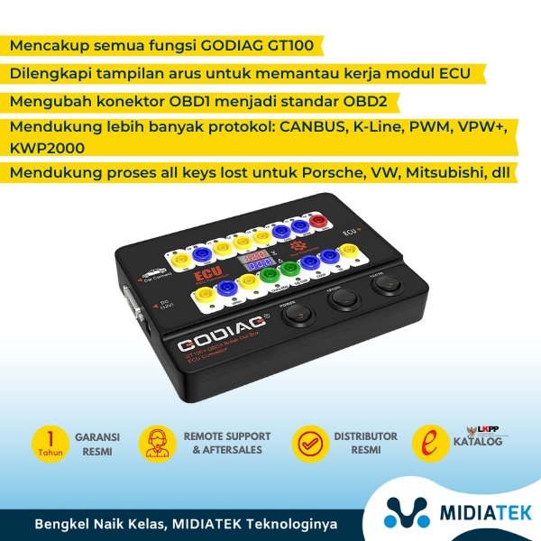 GODIAG GT100+ / GT100 Pro OBDII Breakout Box ECU Bench Connector Current Display & CANBUS Support — foto 3