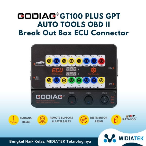 GODIAG GT100 PLUS GPT OBD2 Breakout Box & ECU Connector (24V–12V)
