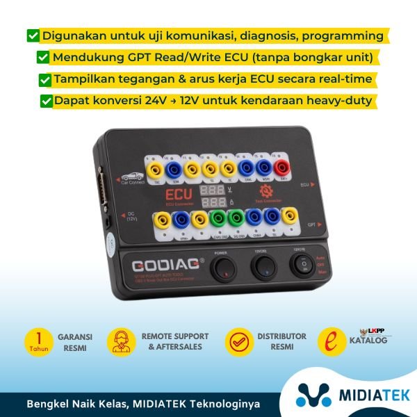 GODIAG GT100 PLUS GPT OBD2 Breakout Box & ECU Connector (24V–12V) — foto 4