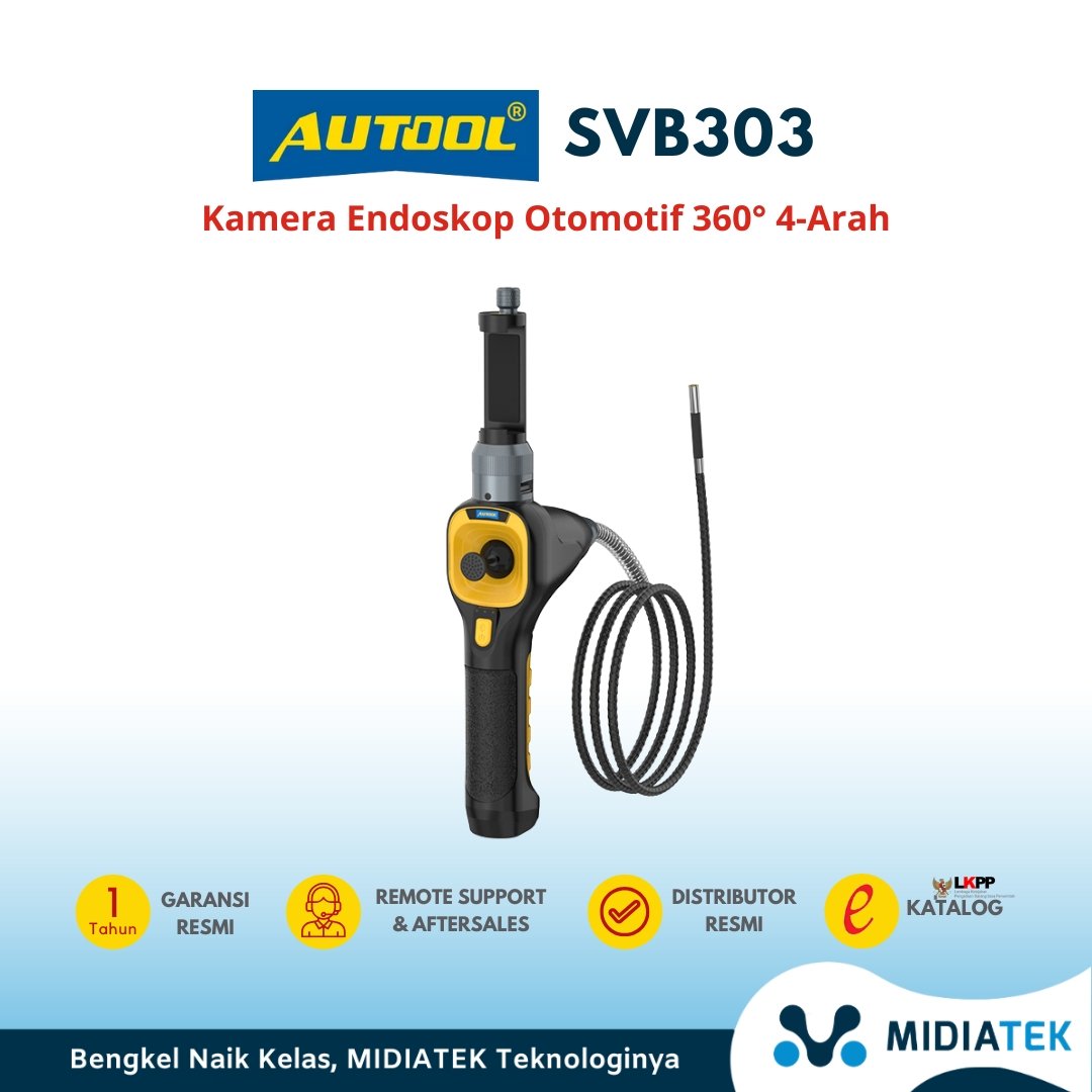 AUTOOL SVB303 Kamera Endoskop Otomotif 360° 4-Arah