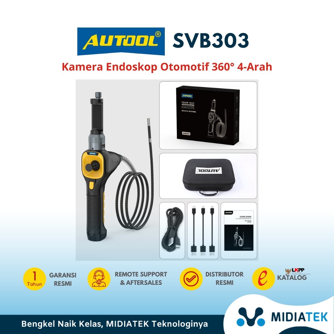 AUTOOL SVB303 Kamera Endoskop Otomotif 360° 4-Arah — foto 2