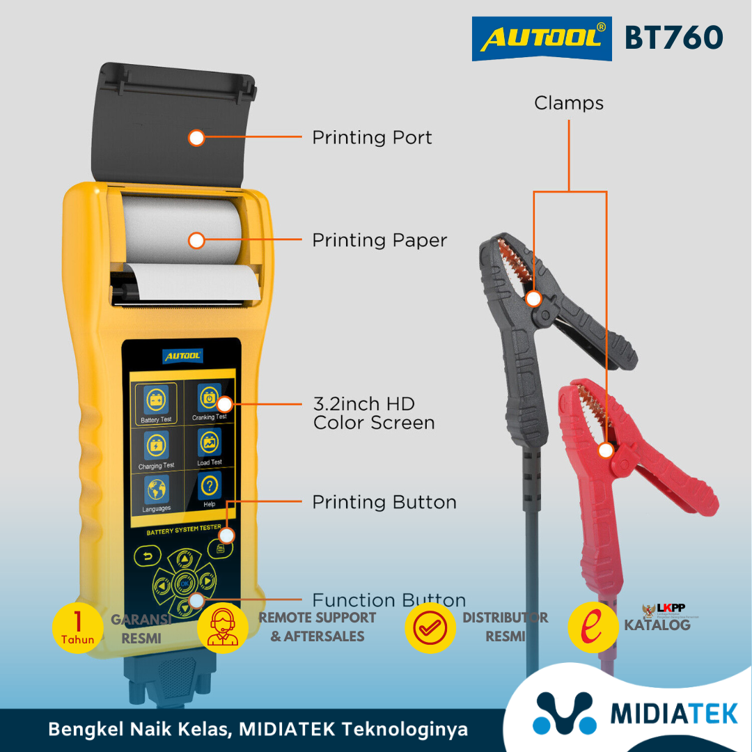 AUTOOL BT760 6-32V Car Battery Load Tester — foto 4