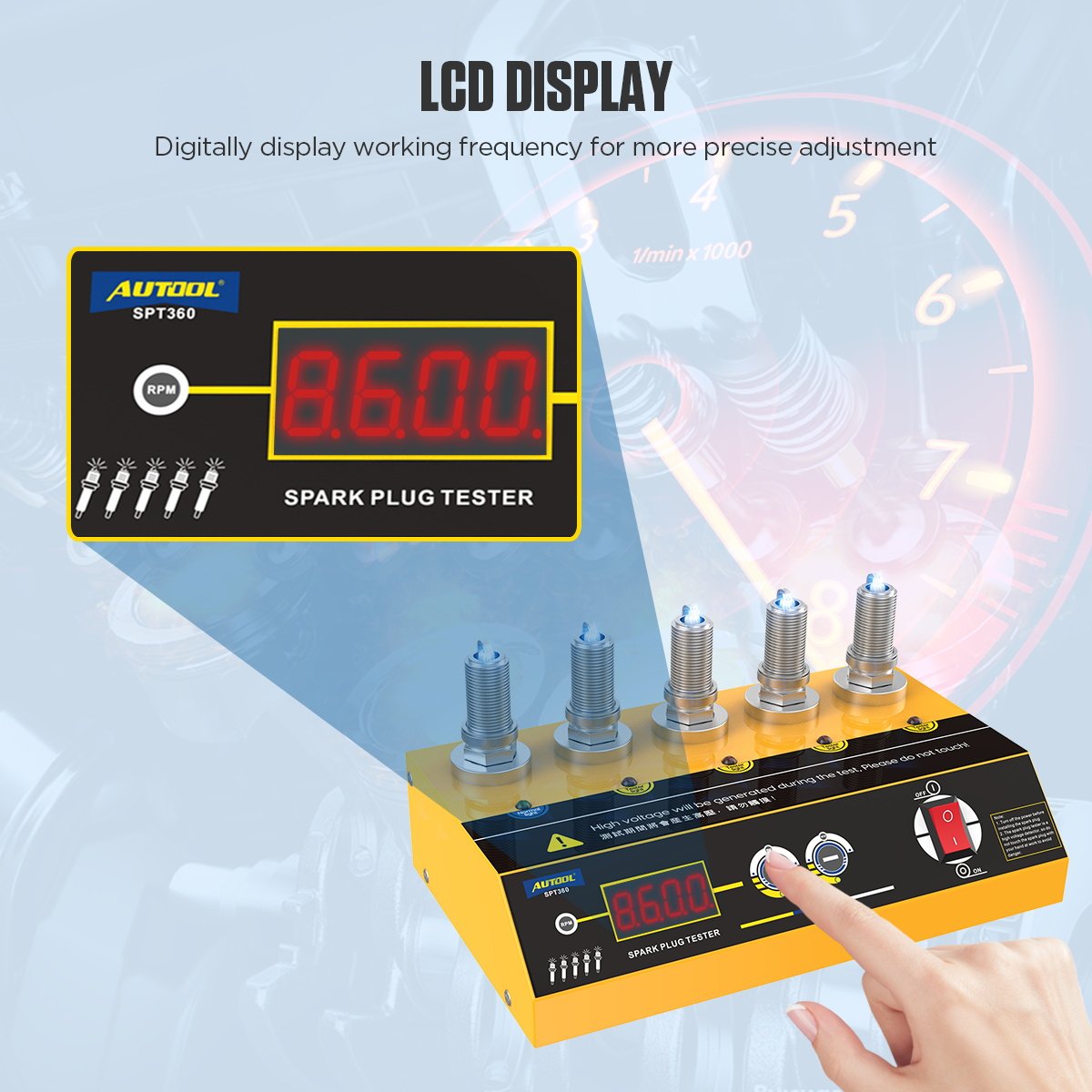 AUTOOL SPT360 Professional Spark Plug Tester — foto 2