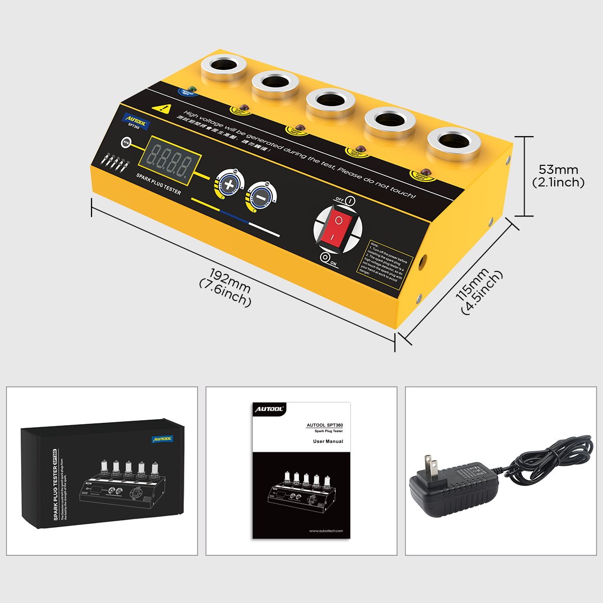 AUTOOL SPT360 Professional Spark Plug Tester — foto 5