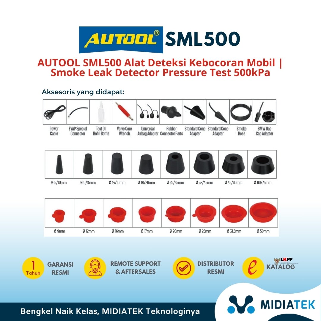 AUTOOL SML500 Smoke Leak Detector Pressure Test 500kPa — foto 3