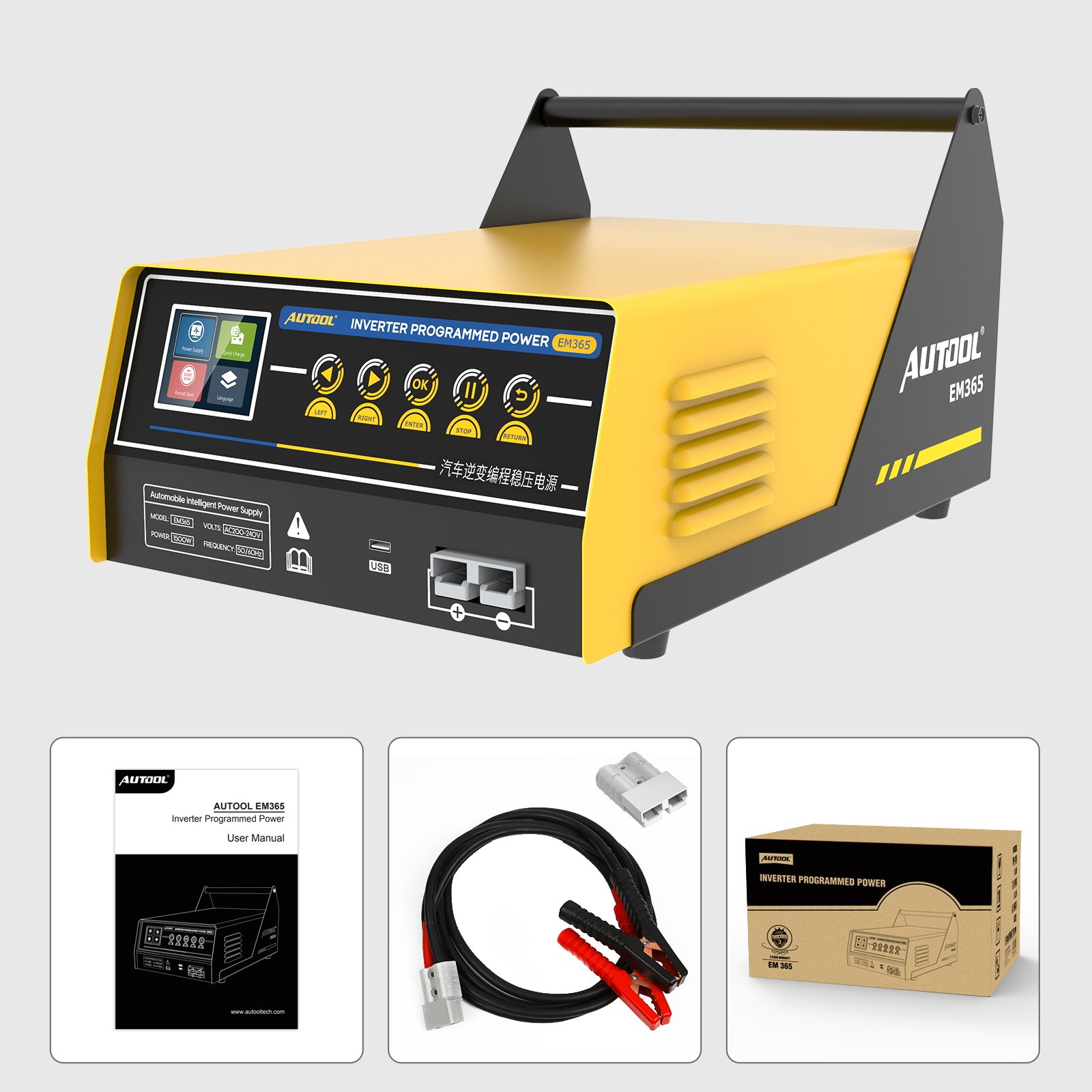 AUTOOL EM365 3 IN1 Inverter Programming Power Supply 150A Fast Charger Jump Starter Suitable for BMW BENZ AUDI — foto 2