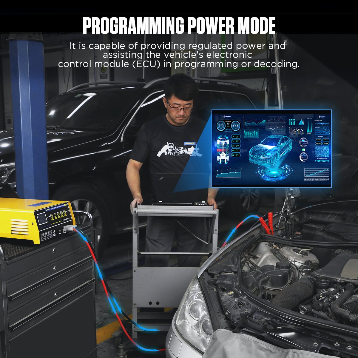 AUTOOL EM365 3 IN1 Inverter Programming Power Supply 150A Fast Charger Jump Starter Suitable for BMW BENZ AUDI — foto 3