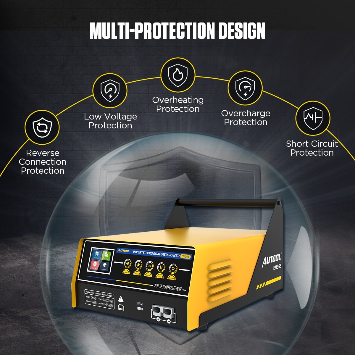 AUTOOL EM365 3 IN1 Inverter Programming Power Supply 150A Fast Charger Jump Starter Suitable for BMW BENZ AUDI — foto 5
