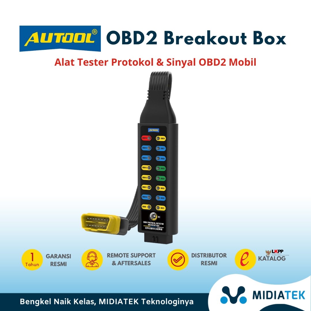 AUTOOL OBD2 Breakout Box  Alat Tester Protokol & Sinyal OBD2 Mobil