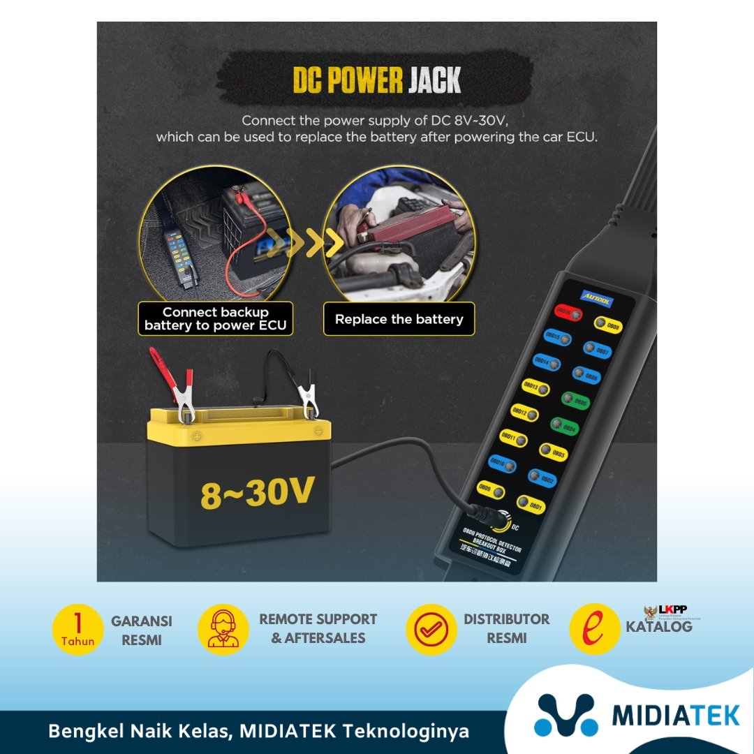 AUTOOL OBD2 Breakout Box  Alat Tester Protokol & Sinyal OBD2 Mobil — foto 3
