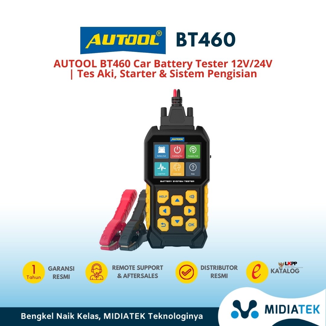AUTOOL BT460 Car Battery Tester 12V/24V | Tes Aki, Starter & Sistem Pengisian