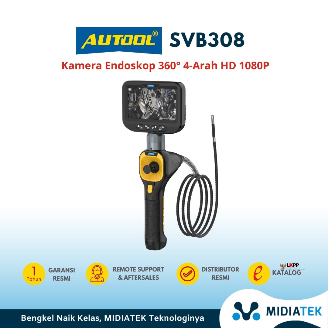 AUTOOL SVB308 Kamera Endoskop 360° 4-Arah HD 1080P