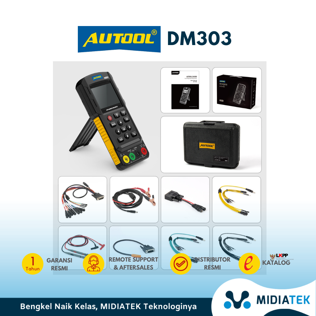 AUTOOL DM303 Auto Diagnostic Multimeter Car Circuit Tester with K/CAN/Oscilloscope/Cranking/Analog Signal/Injector/Relay Test — foto 3