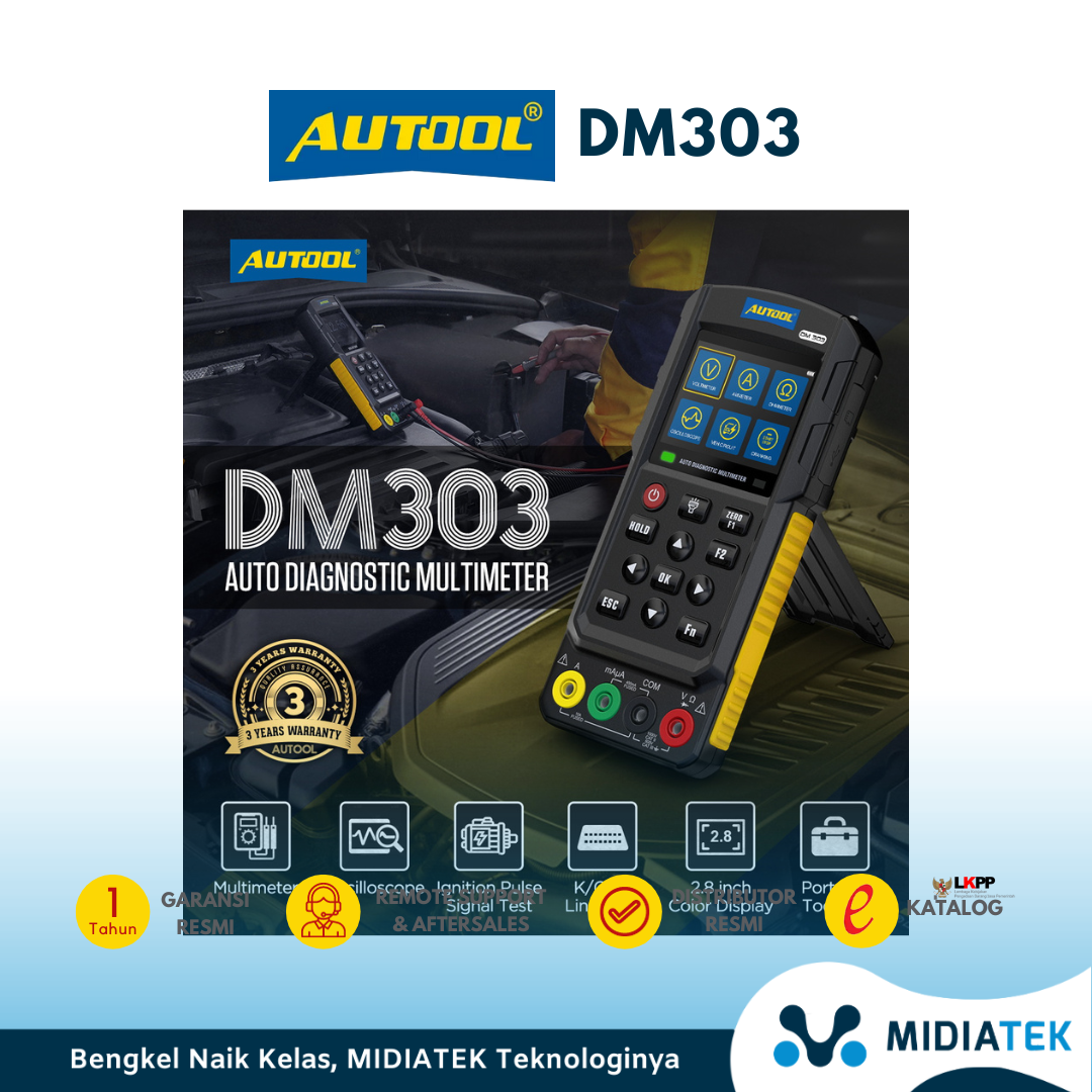 AUTOOL DM303 Auto Diagnostic Multimeter Car Circuit Tester with K/CAN/Oscilloscope/Cranking/Analog Signal/Injector/Relay Test — foto 7
