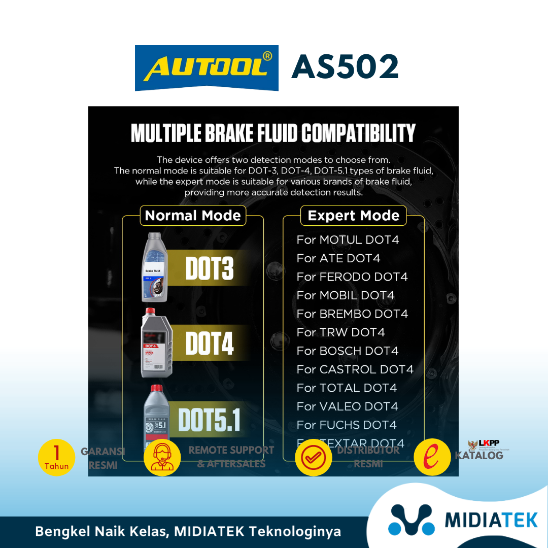 AUTOOL AS502 Car Brake Fluid Tester Car Oil Quality Water Content Percentage Brake Oil Testing For Automotive DOT3 DOT4 DOT5.1 — foto 6