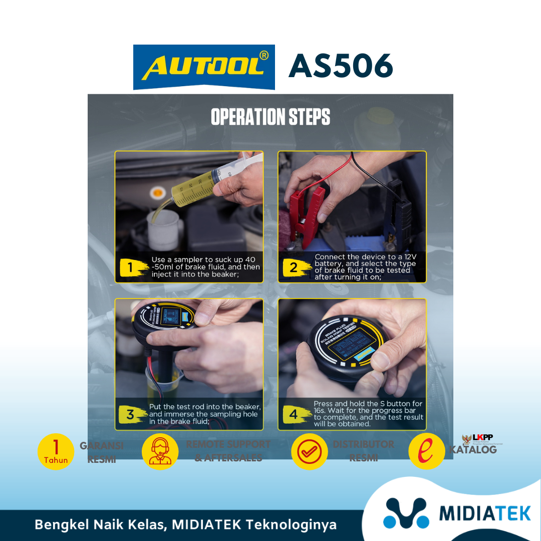 AUTOOL AS506 Brake Fluid Tester 12/24V Automotive Brake Oil Tester Compatible for DOT3/DOT4/DOT5.1/ENV4/ENV6 ATE/TRW/BOSCH/MOBIL — foto 5