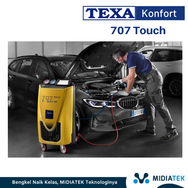TEXA Konfort 707 TOUCH Mesin Service AC Refrigeran R1234yf