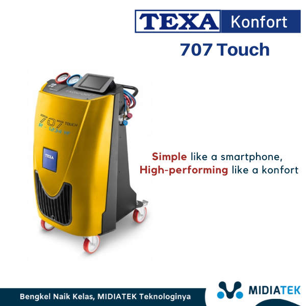 TEXA Konfort 707 TOUCH Mesin Service AC Refrigeran R1234yf — foto 2