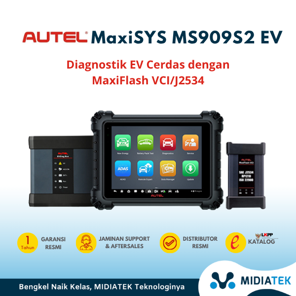AUTEL MS909S2EV Scanner Mobil dengan MaxiFlash VCIJ2534 