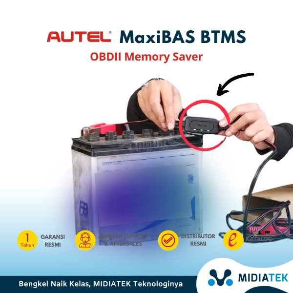 AUTEL MaxiBAS BTMS Alat Cegah Reset Ganti Aki Mobil OBDII Memory Saver