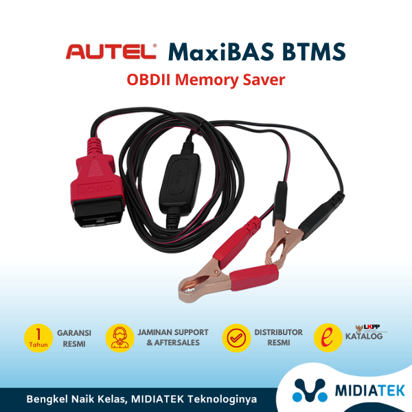 AUTEL MaxiBAS BTMS Alat Cegah Reset Ganti Aki Mobil OBDII Memory Saver — foto 2