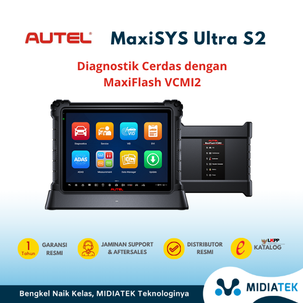 AUTEL MaxiSYS ULTRA S2 Scanner Mobil Diagnostik EV Cerdas dengan MaxiFlash VCMI2