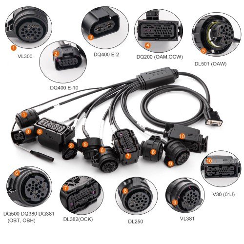 GODIAG Gearbox Cable 9-in-1 Set for V-A-G V30/ DQ200/ DL501/ VL300 — foto 5