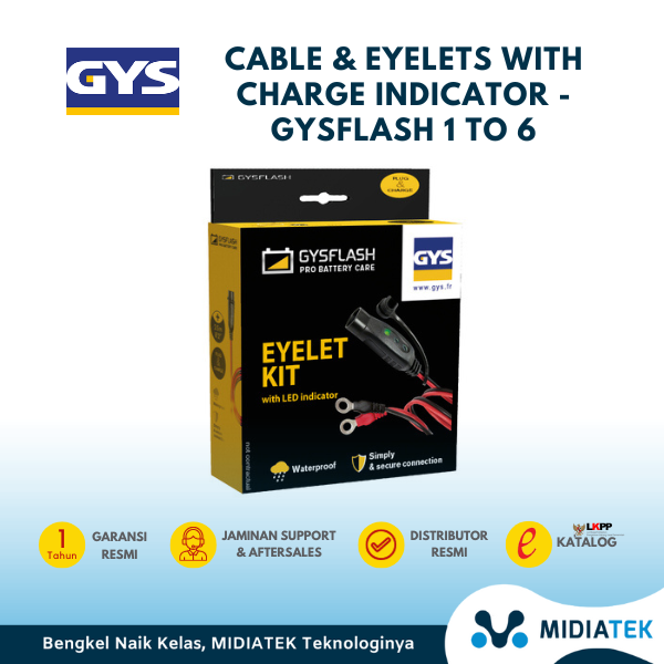 GYS GYSFLASH 1 to 6 (Cable & Eyelets with Charge Indicator) 