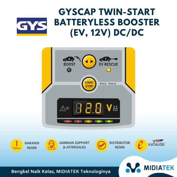 GYSCAP TWIN-START BATTERYLESS BOOSTER (EV, 12V) DC/DC — foto 4