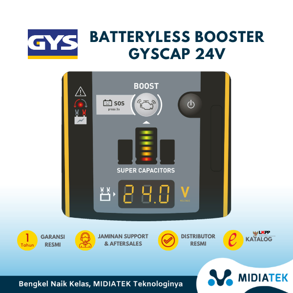 GYS BATTERYLESS BOOSTER GYSCAP 24V — foto 2