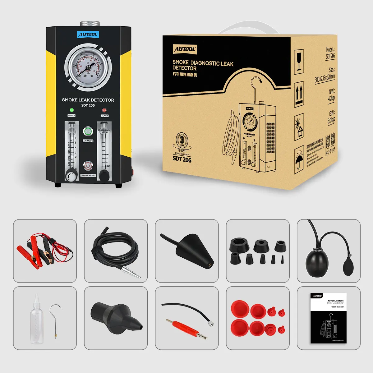AUTOOL SDT206 Profesional Smoke Leak Detector — foto 2