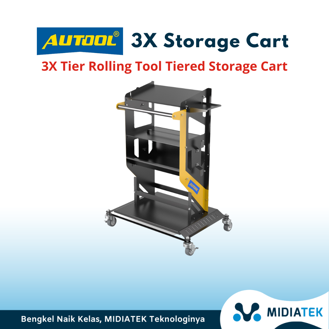AUTOOL 3X Tier Rolling Tool Tiered Storage Cart