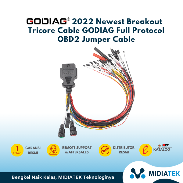 GODIAG Newest Breakout Tricore Cable Full Protocol OBD2 Jumper Cable