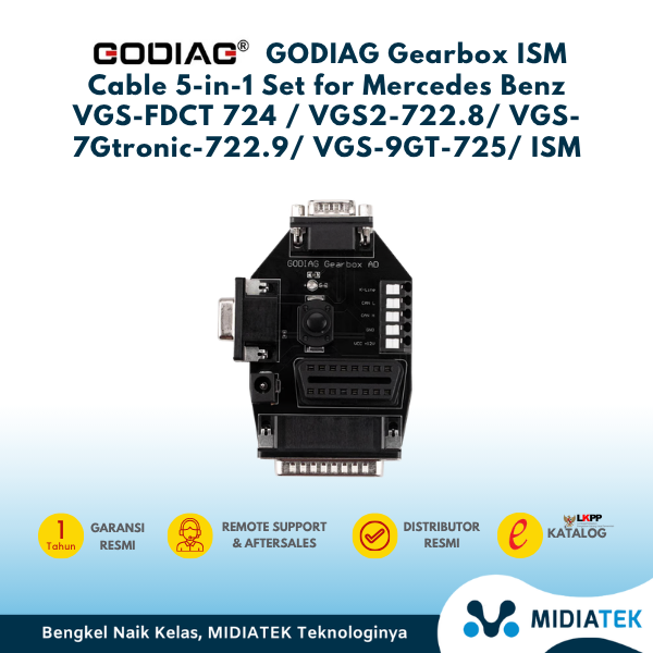 GODIAG Gearbox ISM Cable 5-in-1 Set for Mercedes Benz VGS-FDCT 724 / VGS2-722.8/ VGS-7Gtronic-722.9/ VGS-9GT-725/ ISM — foto 5